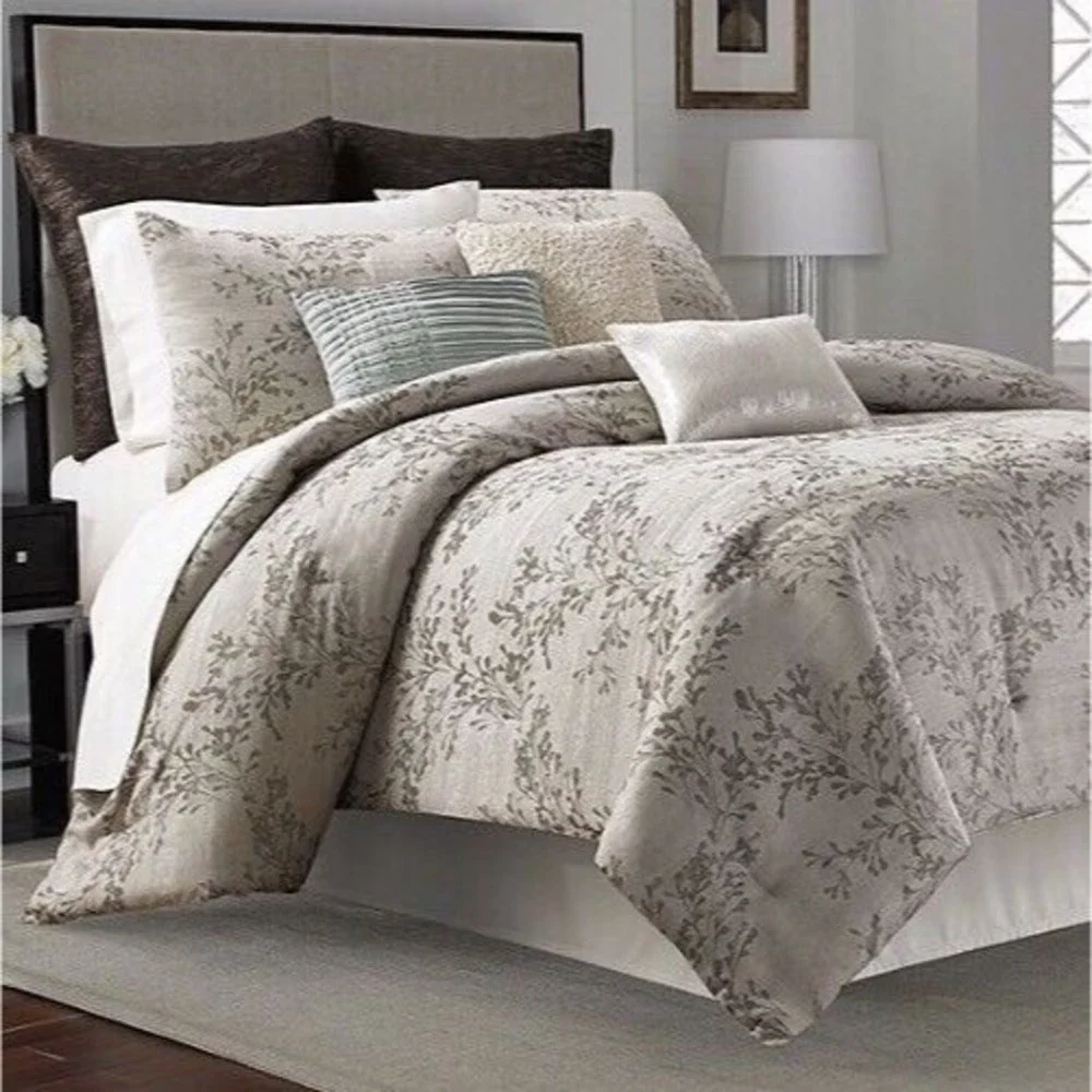 New MANOR HILL SERENADE 1 EURO PILLOW SHAM WOVEN STRIE TEXTURE BROWN
